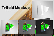 Trifold Mockups, a Mockup by alphadesign (Thumbnail 7 of 13)