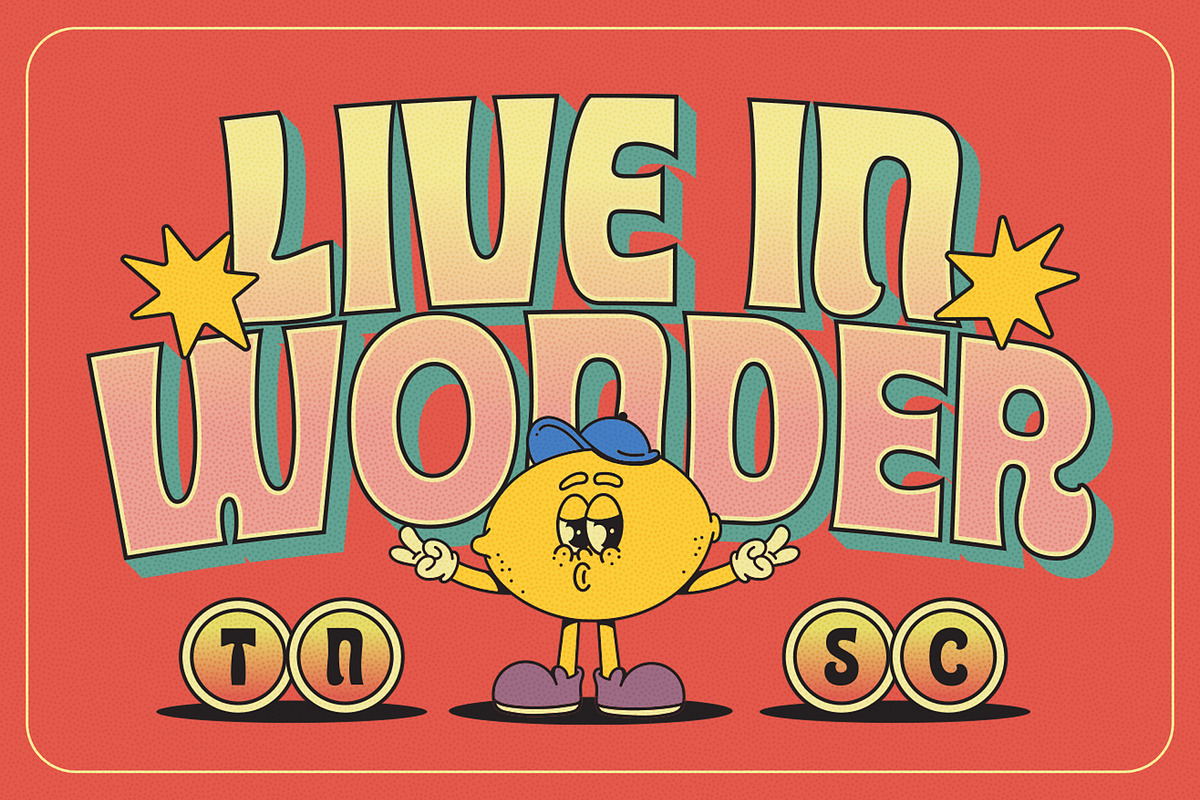 TNSC Gizard - Psychedelic Font, a Sans Serif Font by The Native Saint Club (Photo 4 of 13)