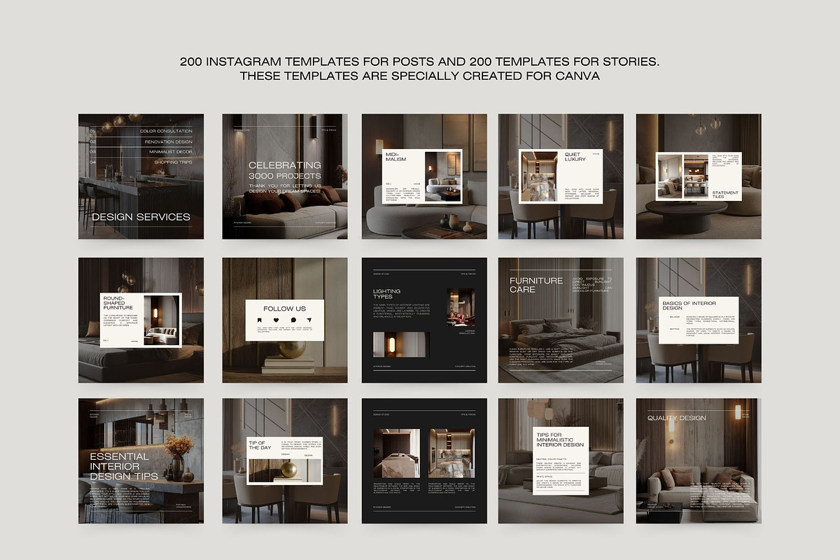 Interior Design Instagram Kit III, a Social Media Template by Instprofi | Studio Estimo (Photo 13 of 13)