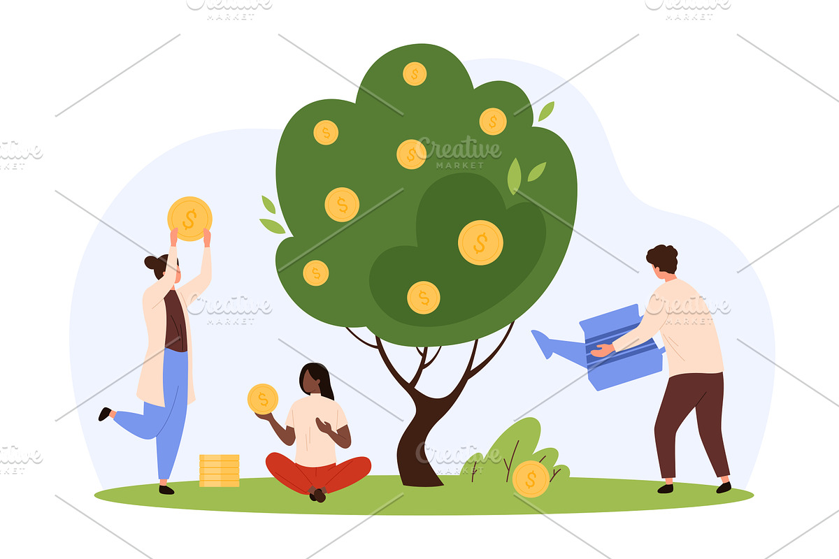 Financial investment growth, tiny, a Finance Illustration by Flashvector