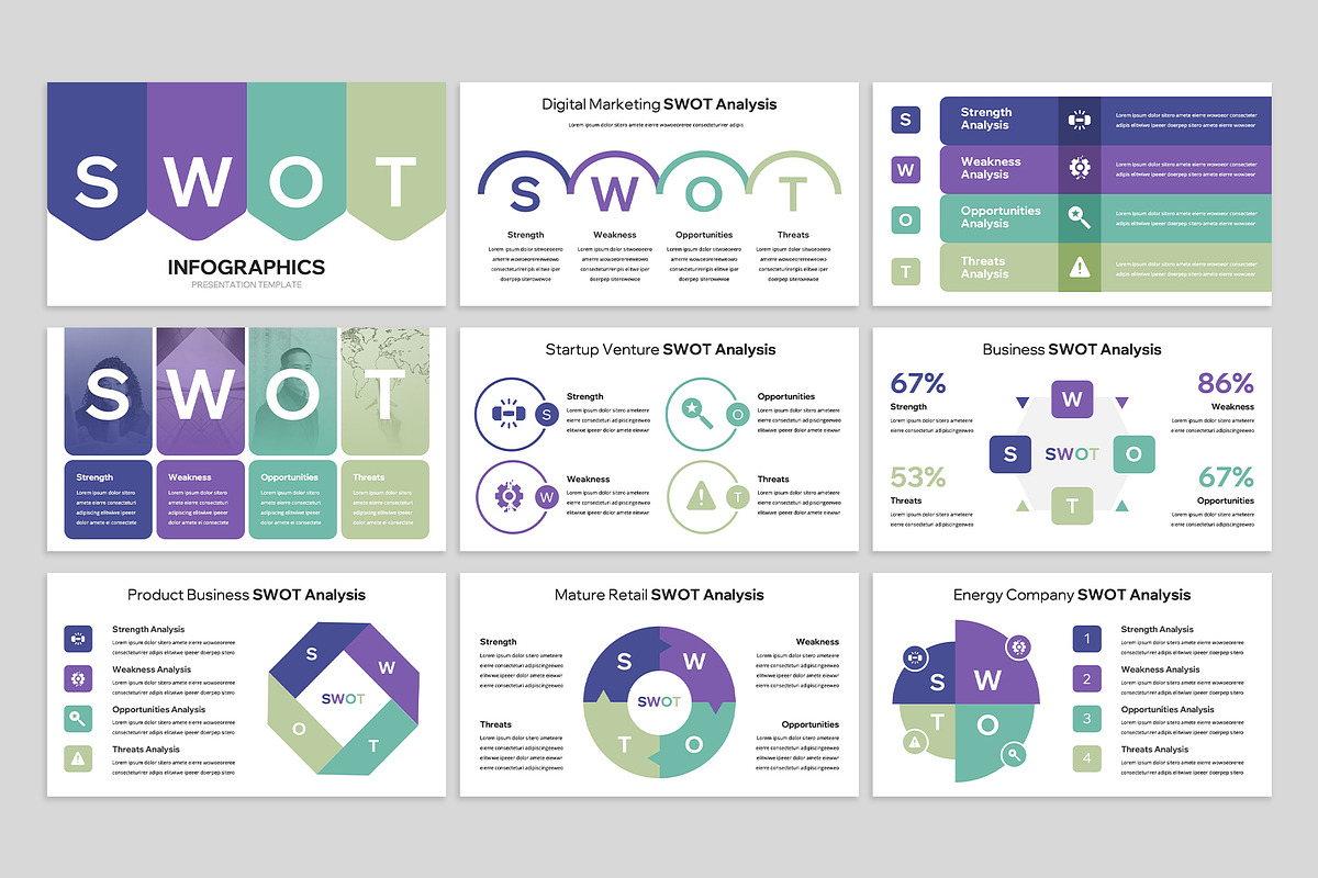 SWOT Infographics PowerPoint, a Presentation Template by rgbryand (Photo 2 of 7)
