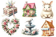 Love in the Little Cottage Clipart, an Illustration by Designworld (Thumbnail 2 of 5)