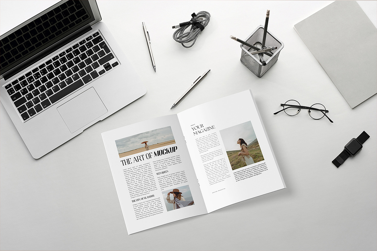 Clean Magazine Mockup, a Print Template by getproject (Photo 3 of 4)