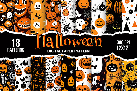 Halloween 18 Seamless Patterns, an Arts & Entertainment Photo by iHemalaya