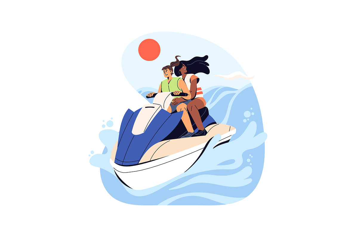 Extreme sport on summer vacation set, a Sport Illustration by PaperTrident (Photo 4 of 9)