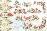 Watercolor Pomegranate collection, a Decorative Illustration by WonderWonder (Thumbnail 8 of 12)