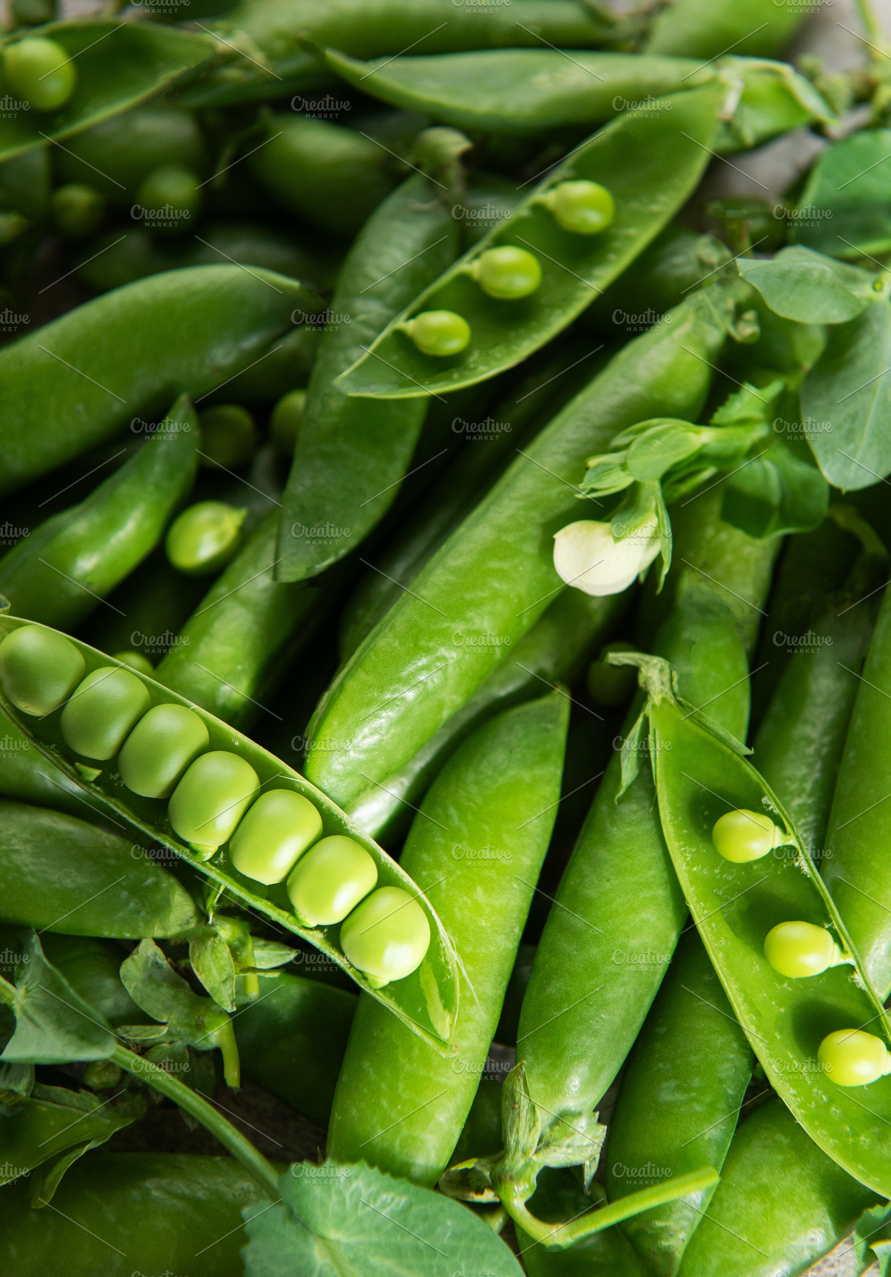 Fresh green peas pod with healthy organic food, a Food & Drink Photo by Olena Rudo