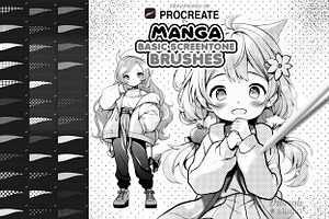Procreate Manga Screentone Brushes