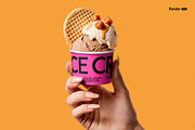 Ice Cream Cup Mockup Set, a Packaging Mockup by Renderteam (Thumbnail 7 of 16)