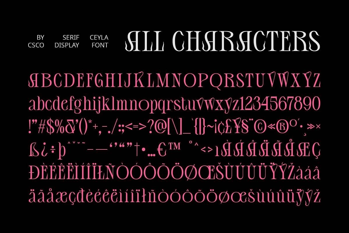 Ceyla – Art Nouveau Font, a Serif Font by Craft Supply Co. (Photo 8 of 8)