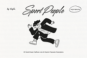 Sport People: Halftone Line Art, a Person Illustration by Veyla (Thumbnail 1 of 11)