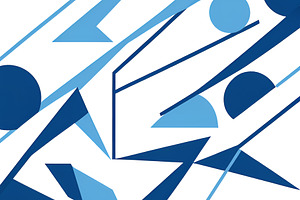 4 Blue and white abstract shapes, an Abstract Photo by ComfortQ