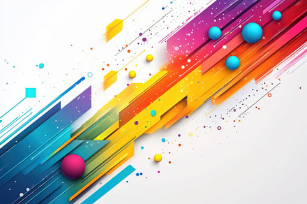 Abstract rainbow colored arrows and, an Abstract Photo by Pixeness