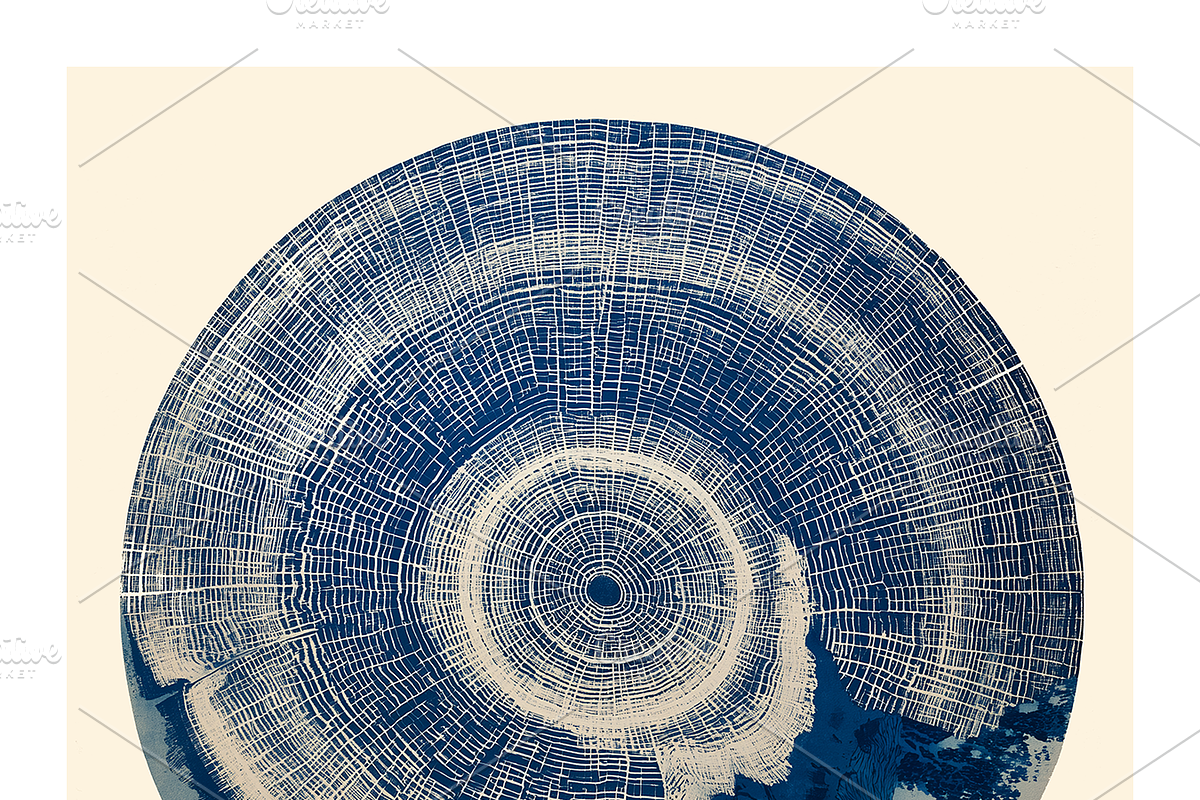 Natt Collection · Organic Tree Rings, a Texture Illustration by milatovar (Photo 6 of 19)