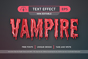 5 Vampire Editable Text Effects, a Layer Style Add-On by rwgusev (Thumbnail 4 of 7)