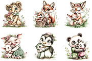 Mother's Day Animals Clipart, an Illustration by Designking (Thumbnail 5 of 5)