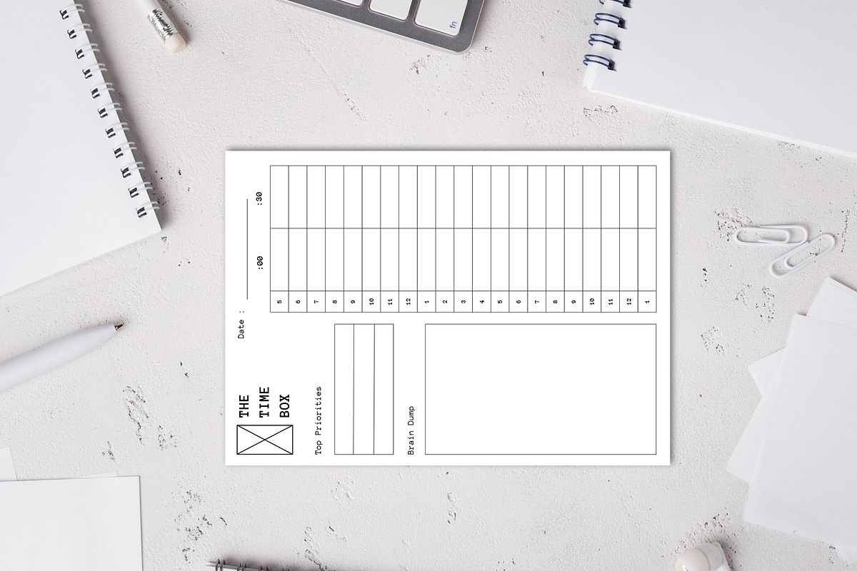 Time box Printable template, a Stationery Template by Simple Projects (Photo 2 of 2)