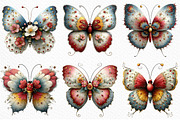 Whimsical Spring Butterfly Clipart, an Illustration by Craft Nest (Thumbnail 4 of 11)