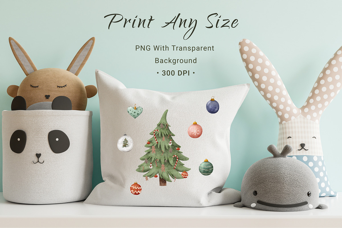 Christmas Pine Trees Ornament PNG, a Decorative Illustration by Rabbit Heart (Photo 8 of 11)