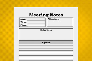 Meeting Notes Kdp Insert