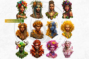 Grove Guardians Fantasy Cliparts, a Person Illustration by ThatsDesignArt (Thumbnail 4 of 10)