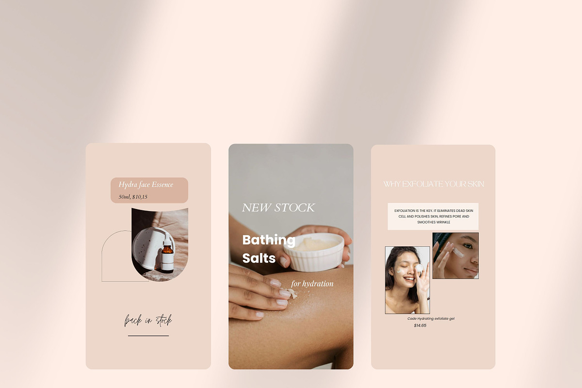 Skincare Instagram Template Canva, a Social Media Template by Deepa Template Studio (Photo 11 of 15)