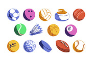Balls for sports games set, patterns, a Sport Illustration by PaperTrident (Thumbnail 1 of 5)