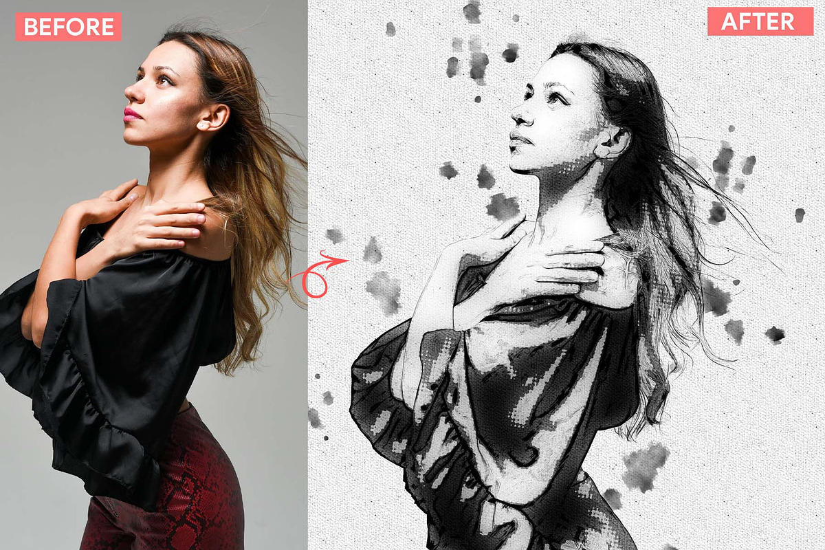 Ink Art Pro Photoshop Action, an Action Add-On by MRI STUDIO (Photo 9 of 14)