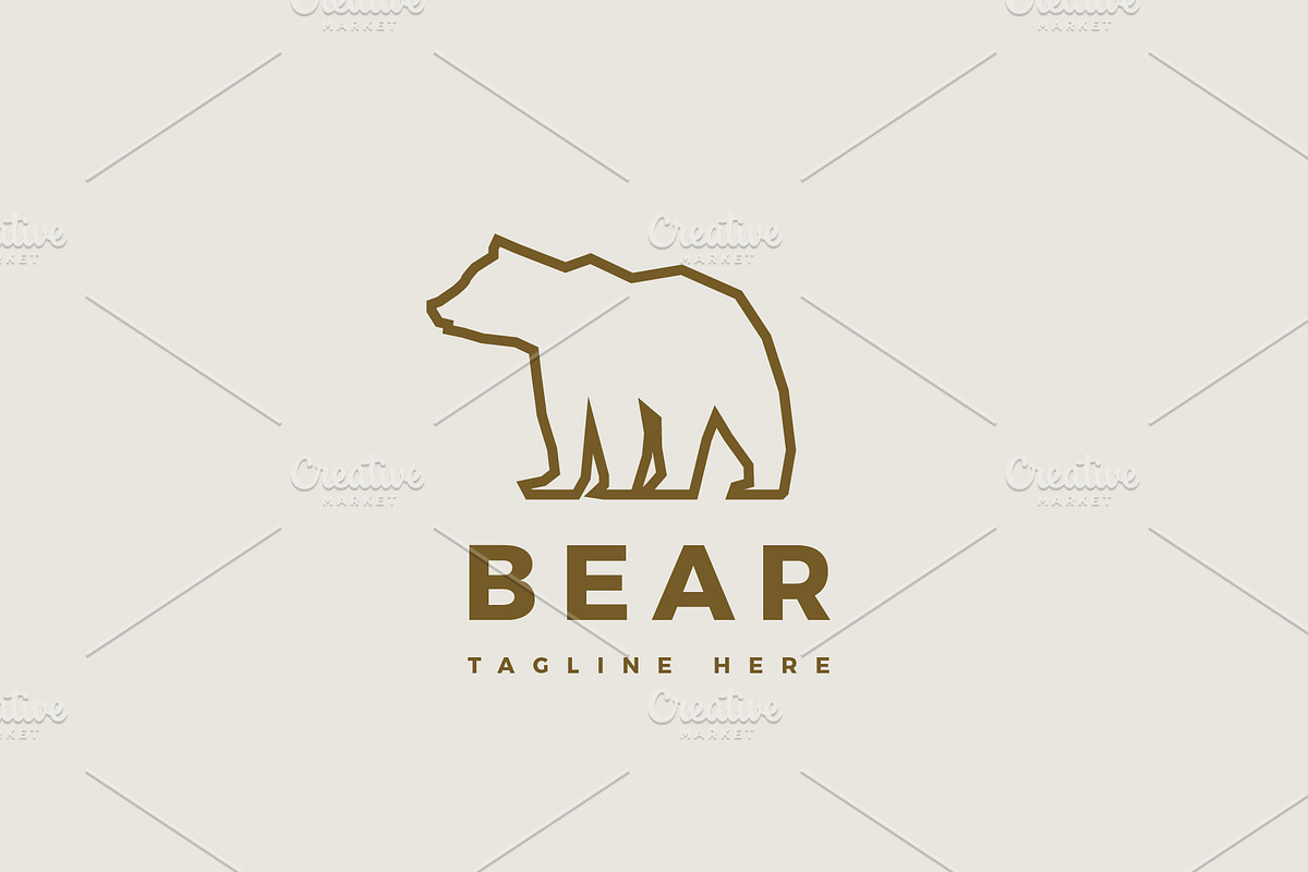 Bear vector line logo, a Branding & Logo Template by Magda (Photo 2 of 3)