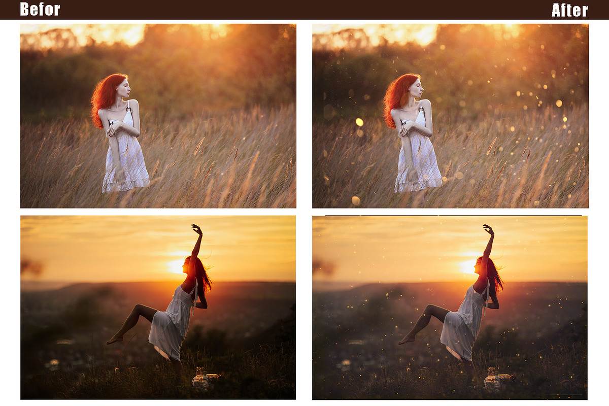 55 Gold floating dust, Photo overlay, a Layer Style Add-On by OverlayBox (Photo 3 of 4)