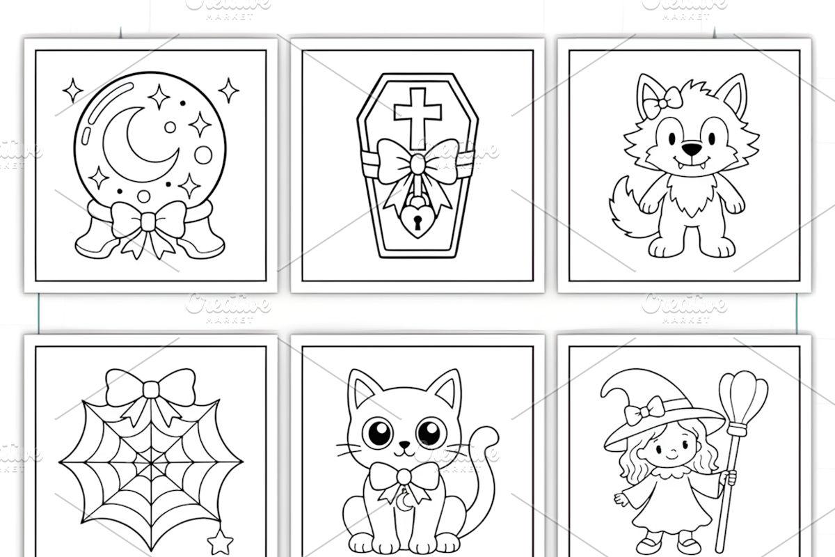 Spooky Art Bold and Easy Coloring, a Seasonal Illustration by Coco Bloom (Photo 3 of 3)