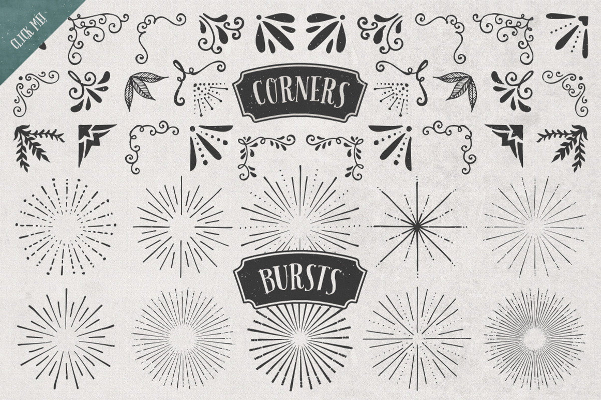 Borders, Corners & Frames Super Kit, a Decorative Illustration by Callie Rian & Co. (Photo 3 of 5)