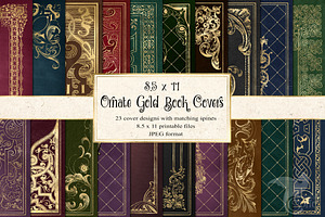 Ornate Gold Book Covers