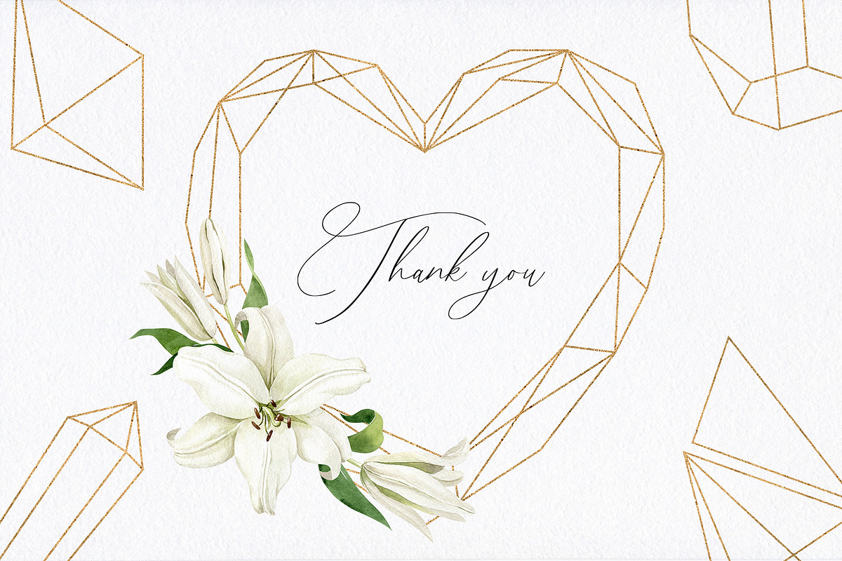 White Lilies Watercolor Set, an Illustration by Natalia Fedorova (Photo 12 of 12)