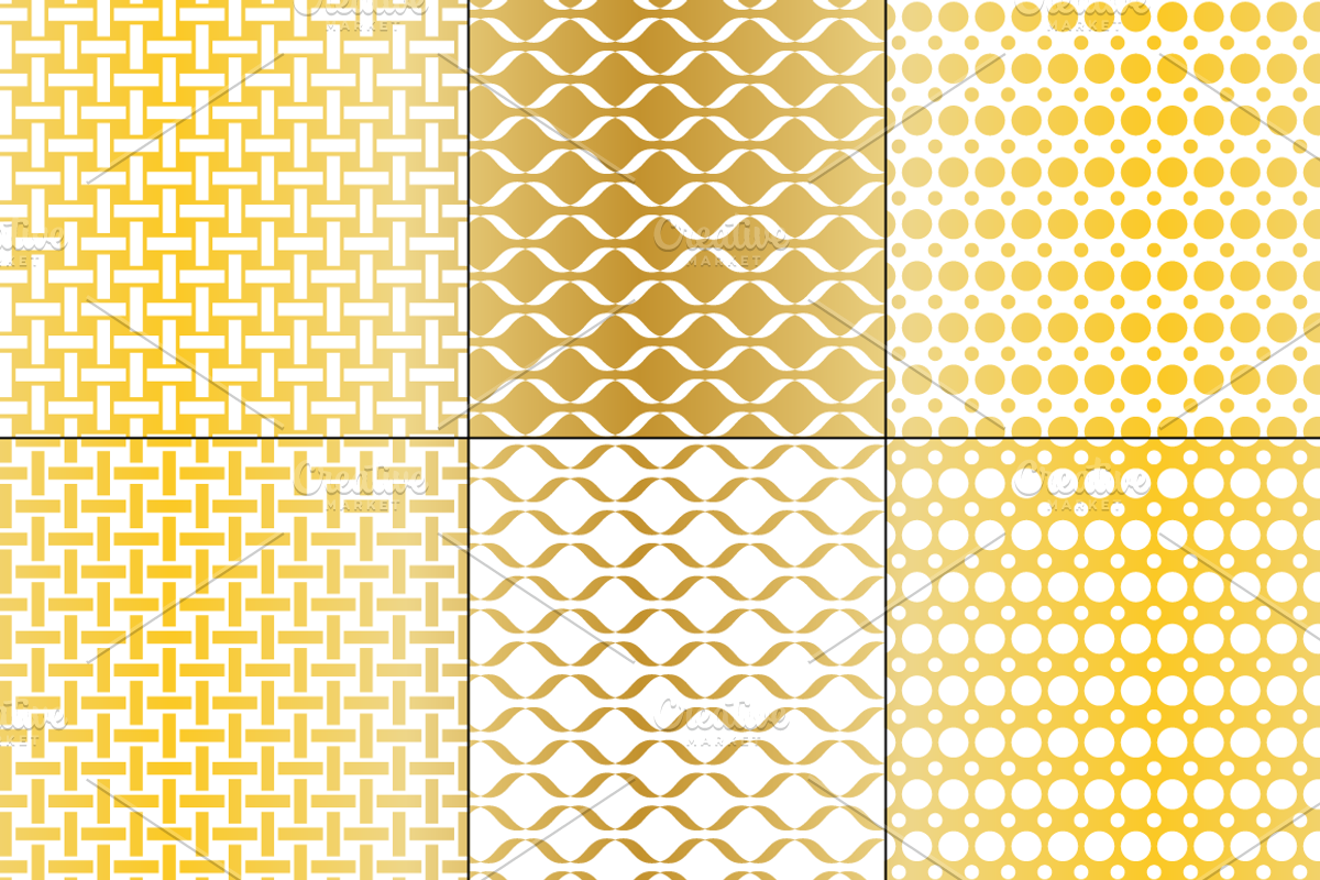 Seamless Gold Geometric Patterns, a Pattern Graphic by Melissa Held Designs (Photo 5 of 8)