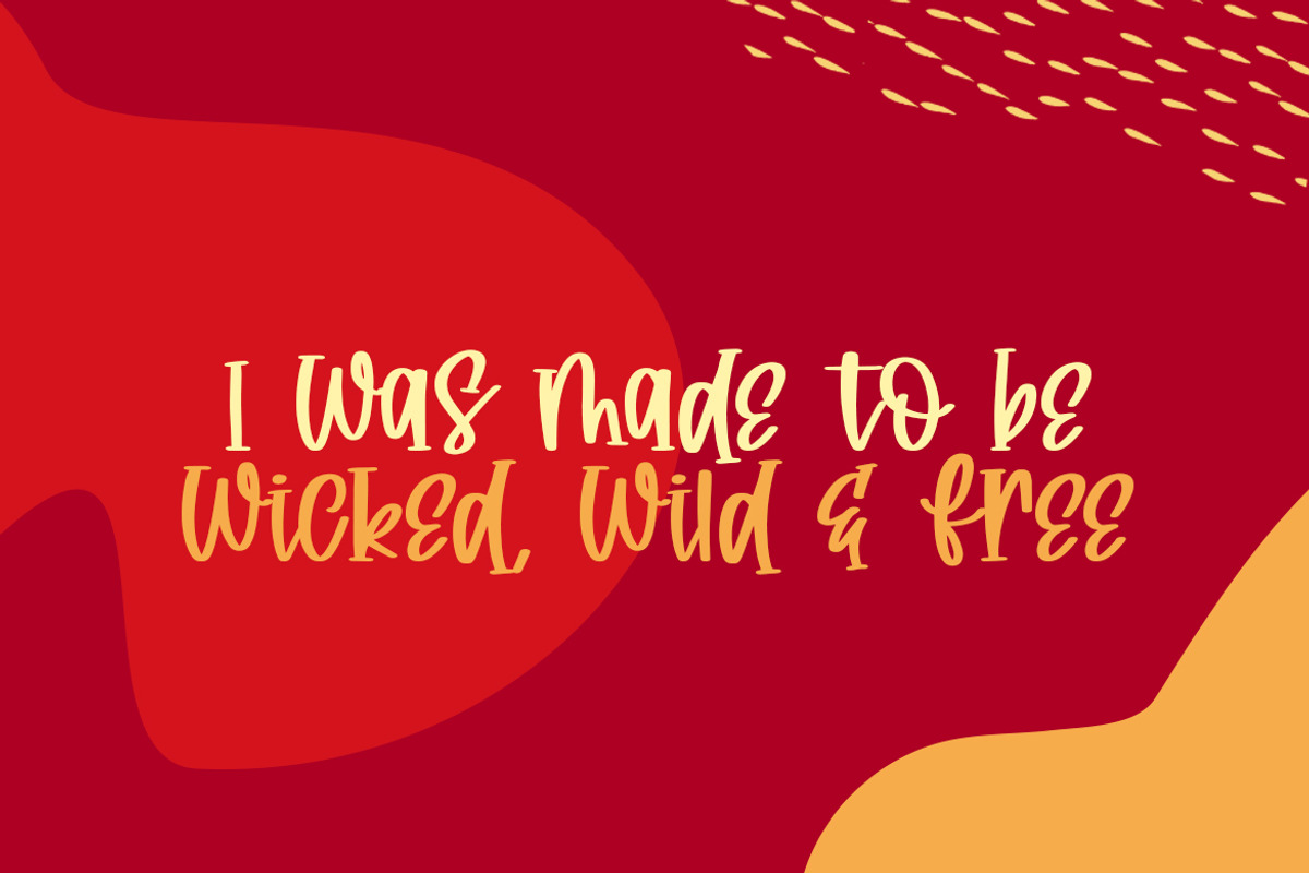 Wickedly Font preview 2