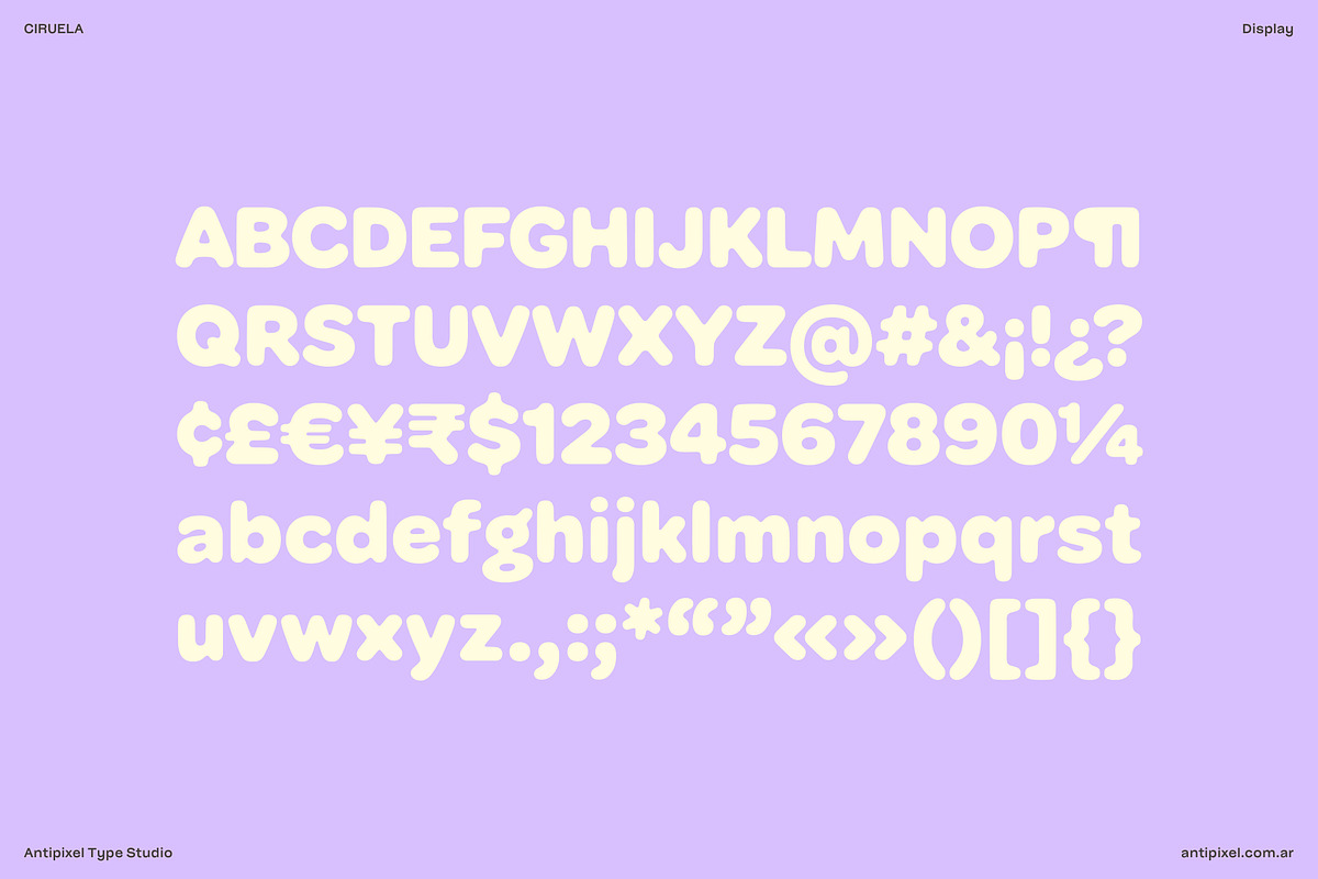 Ciruela | Chunky Round Display Sans, a Sans Serif Font by Antipixel Type Studio (Photo 8 of 19)