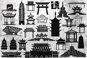 42 Chinese Temple Stamps Procreate