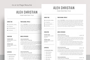 Resume / CV Template | Canva & Word, a Resume Template by CreativeZoom (Thumbnail 4 of 9)