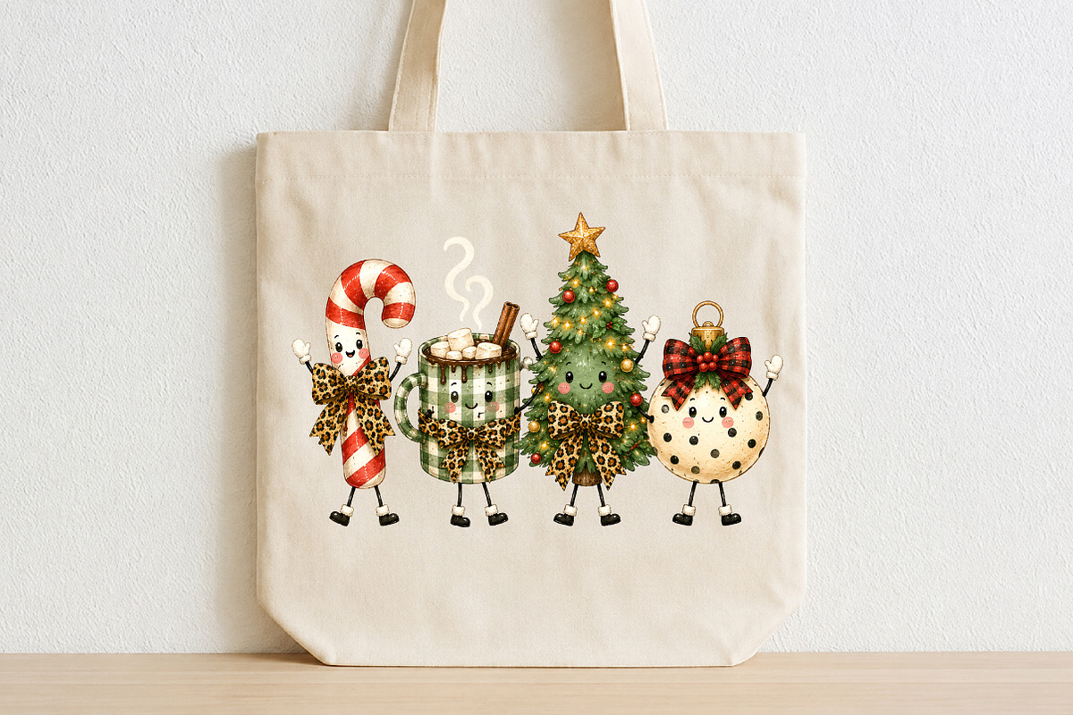 Christmas Doodles Characters PNG, a Seasonal Illustration by CraftArtStudio (Photo 2 of 4)