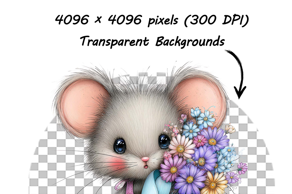 Whimsical Floral Animal Clipart Set, an Illustration by one-touch (Photo 6 of 16)