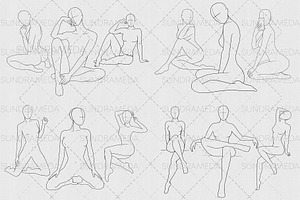 Fashion Body Pose Stamps Photoshop