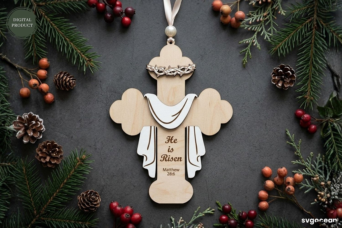 Christian Cross Ornament SVG Bundle, a Decorative Illustration by svgocean (Photo 2 of 11)