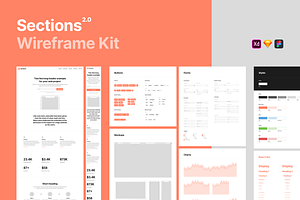 Sections Wireframe Kit 2.0