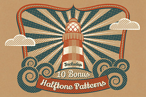 Halftone Brushes Bonus Patterns