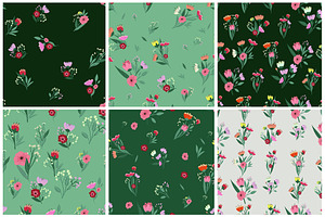 48 Vector Floral Patterns