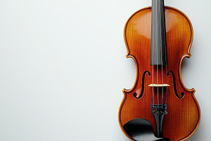 Violin on white background, an Arts & Entertainment Photo by AlyaAnd