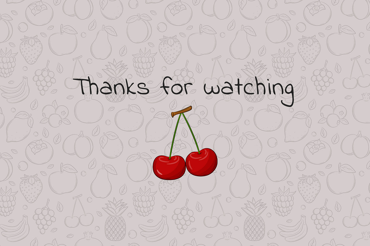 Bright fruits. Cliparts and Patterns, a Food Illustration by Valeria Soloveva (Photo 14 of 14)