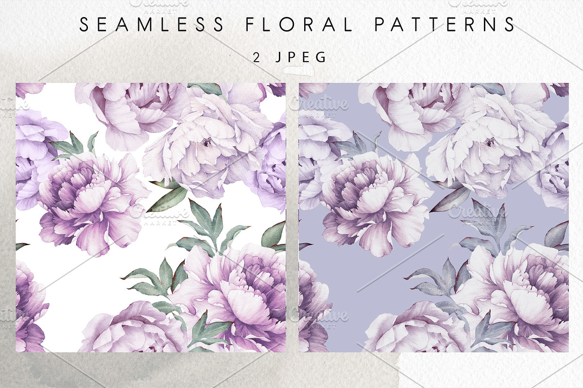 Watercolor flowers, Peonies, a Decorative Illustration by ollalya (Photo 7 of 9)