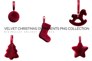Velvet Christmas Ornaments